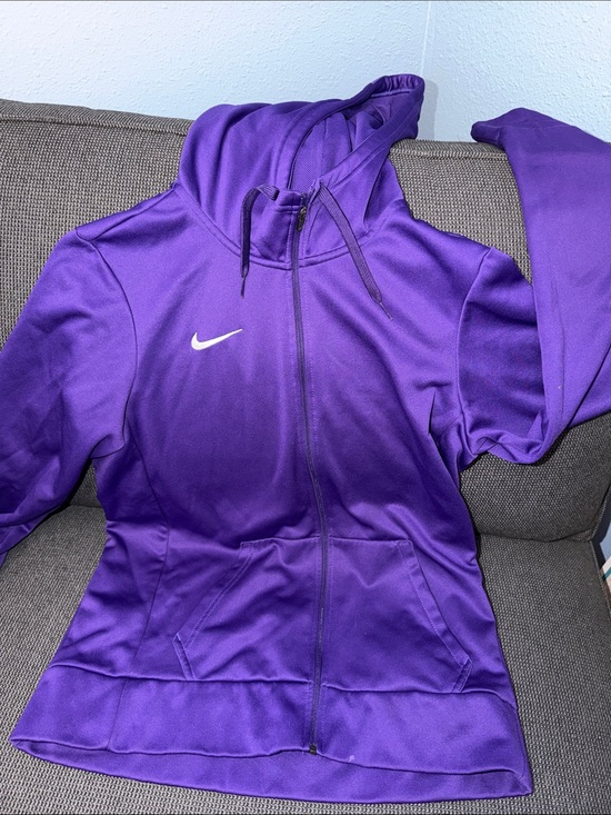 Nike Jackets & Blazers - Nike Women's Purple Hooded Full-Zip Training Jacket